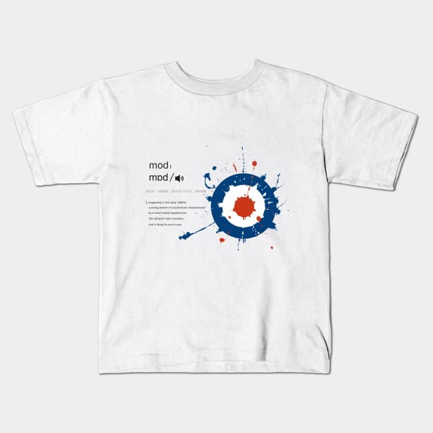 March of the Mods Kids T-Shirt by colouredwolfe11